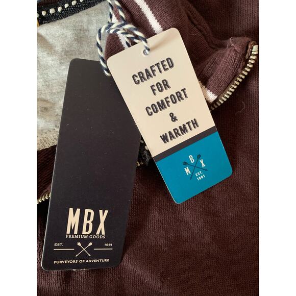 MBX 1/4 zip pullover size XXL wine color NWT 100% cotton - Picture 8 of 9
